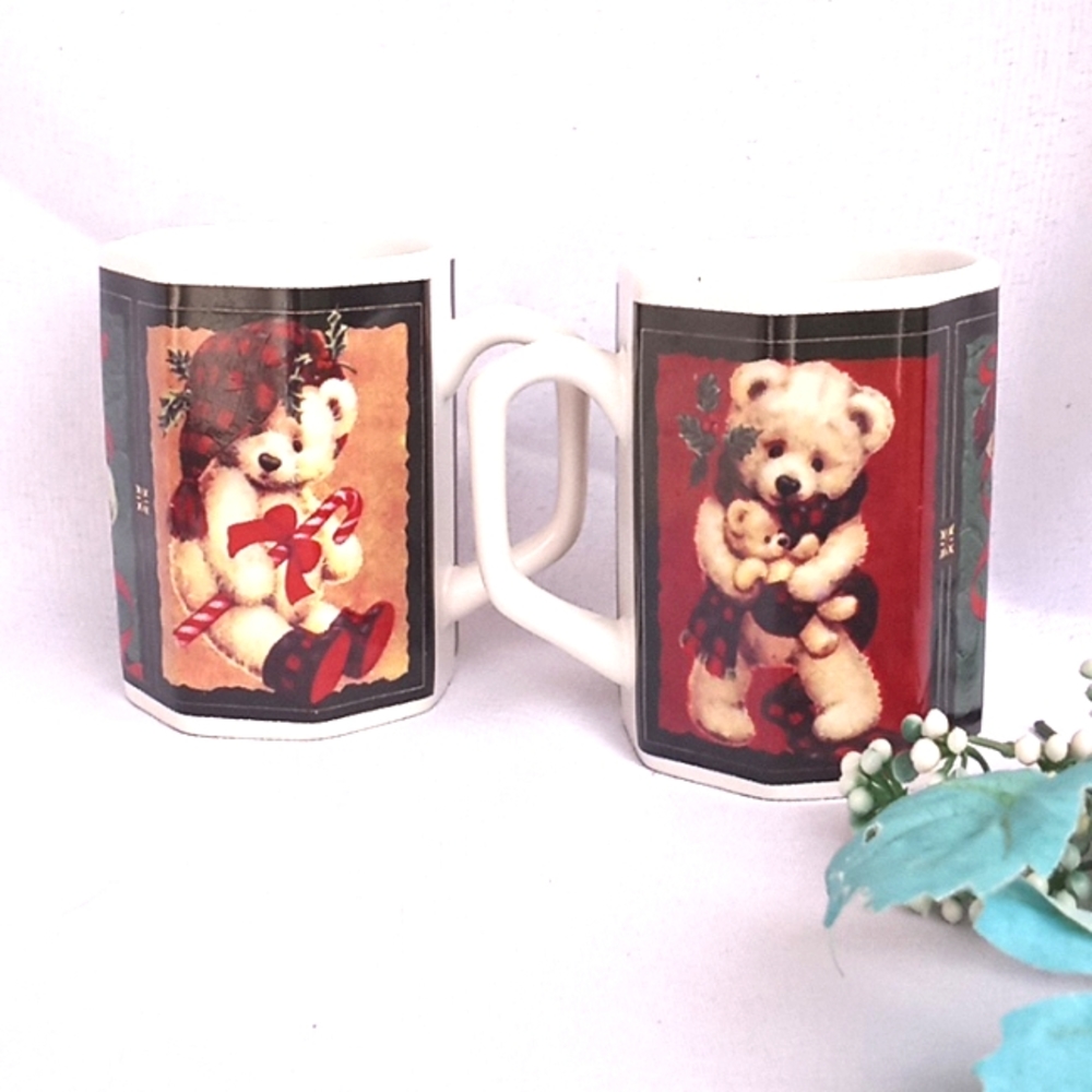 Teddy Bear Christmas Mugs
